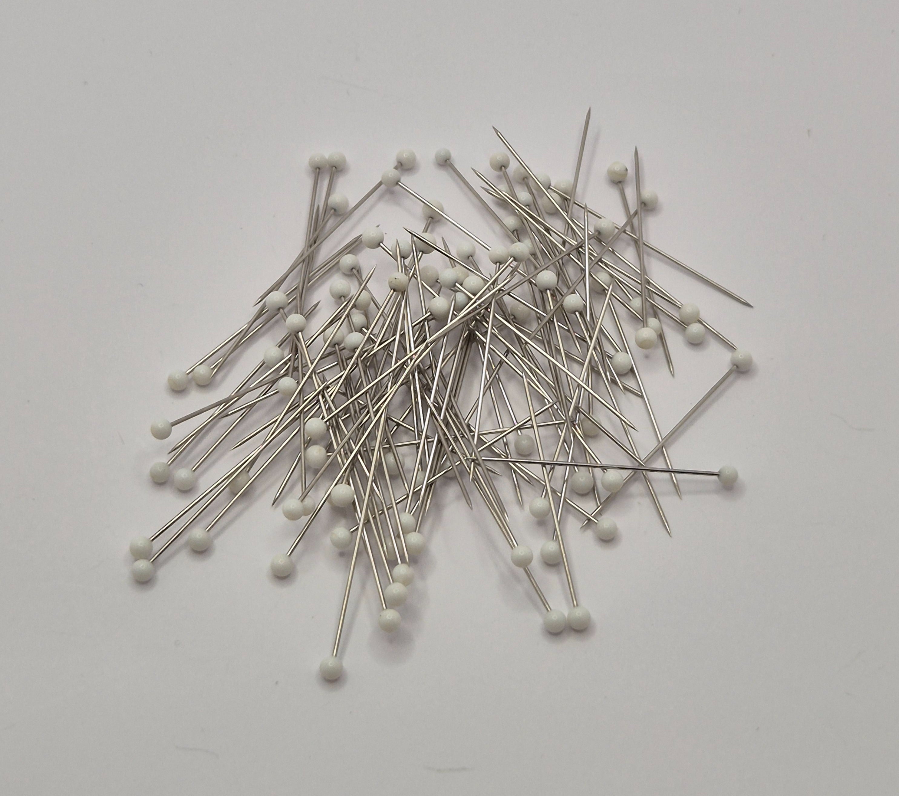 Hijab-Pins mit schwarzem und weißem Kugelkopf – Klassische Nadeln für sicheren Halt (H07)