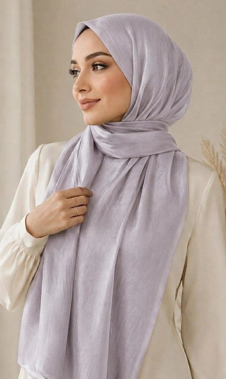 Premium Shimmer Crinkle Hijab – Leicht, Elegant & Zeitlos (200 × 75 cm)