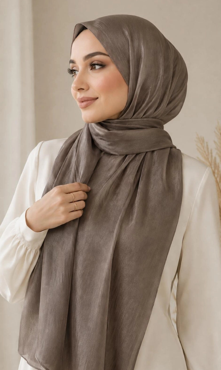 Premium Shimmer Crinkle Hijab – Leicht, Elegant & Zeitlos (200 × 75 cm)