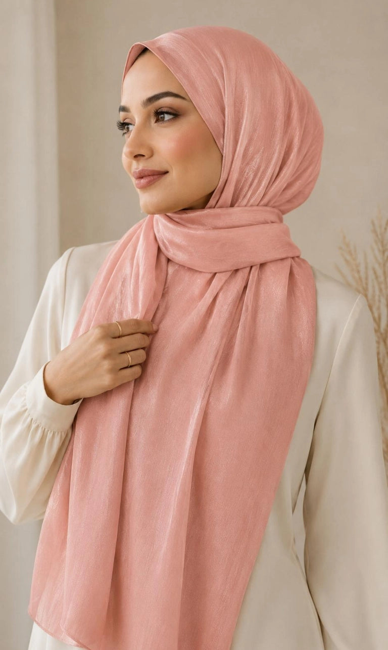 Premium Shimmer Crinkle Hijab – Leicht, Elegant & Zeitlos (200 × 75 cm)