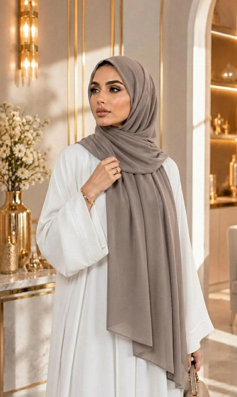 Premium Chiffon Hijab 250 x 75 cm – Leicht, Fließend & Elegant | 66 Farben