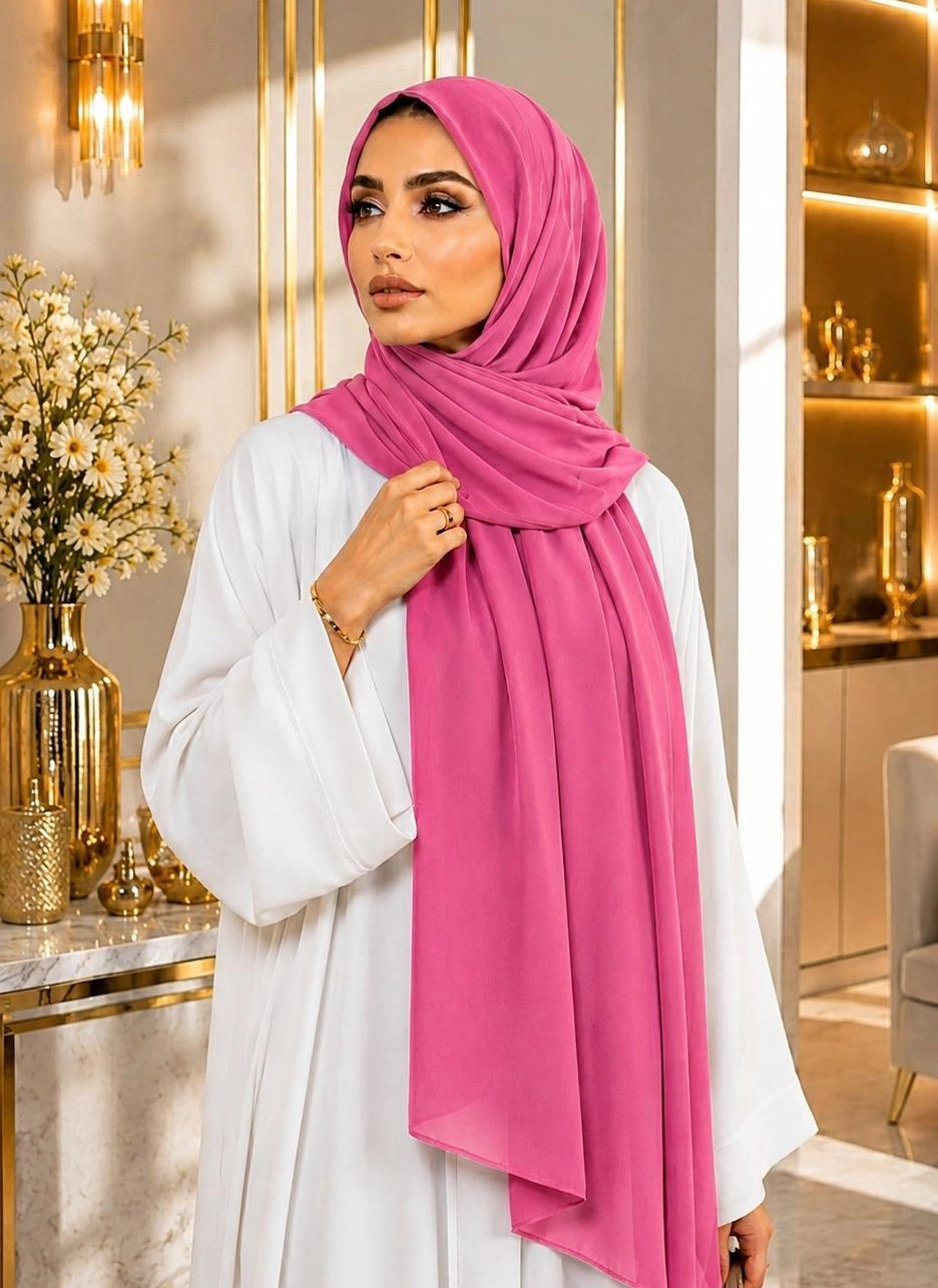 Premium Chiffon Hijab 250 x 75 cm – Leicht, Fließend & Elegant | 66 Farben