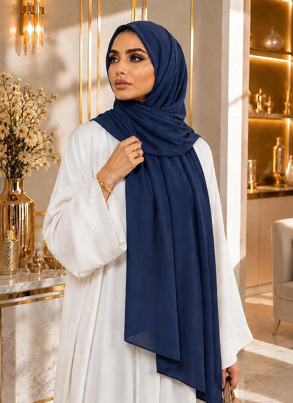Premium Chiffon Hijab 250 x 75 cm – Leicht, Fließend & Elegant | 66 Farben