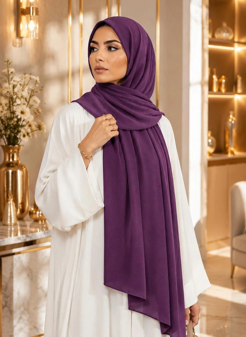 Premium Chiffon Hijab 250 x 75 cm – Leicht, Fließend & Elegant | 66 Farben
