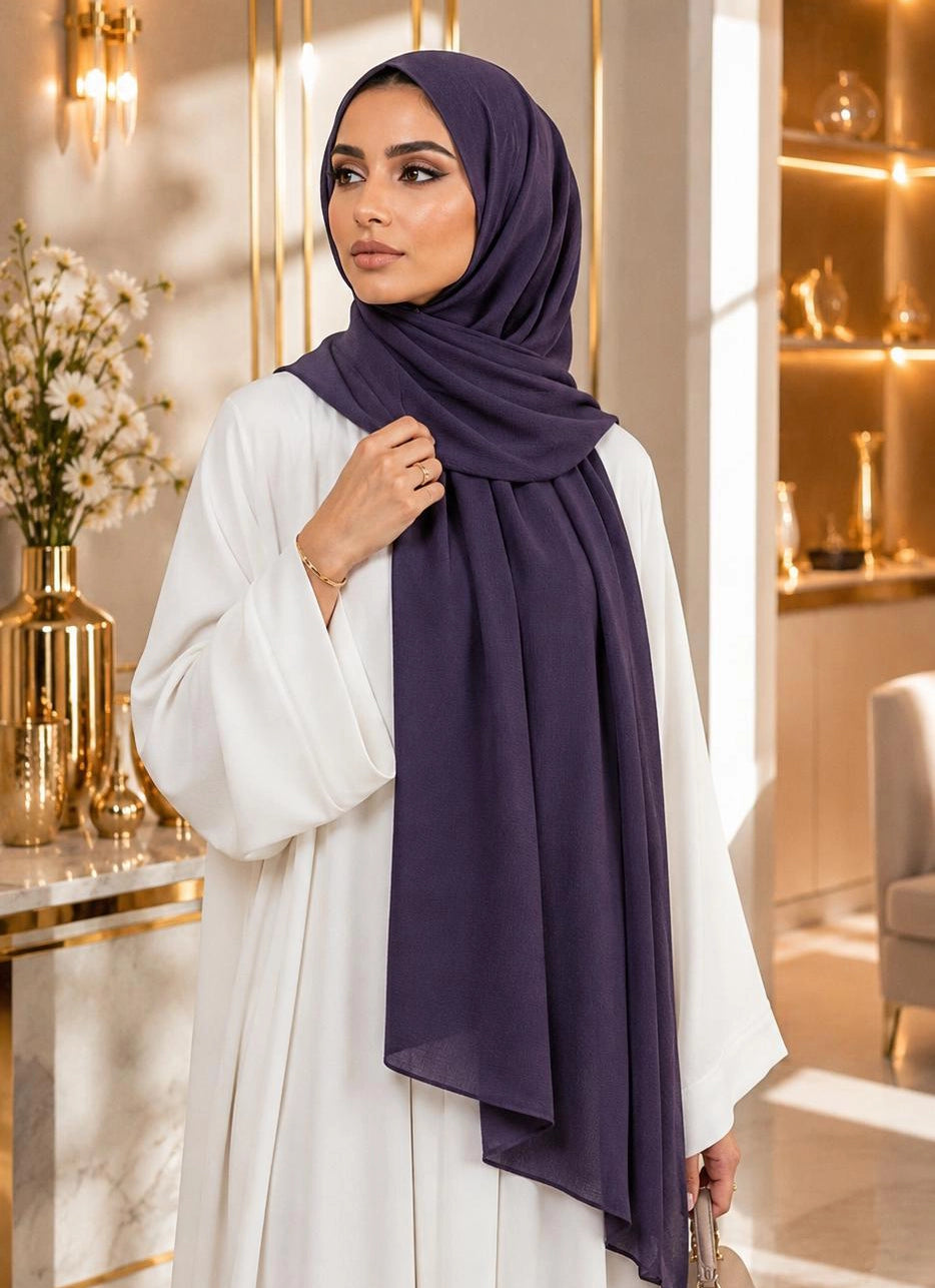 Premium Chiffon Hijab 250 x 75 cm – Leicht, Fließend & Elegant | 66 Farben