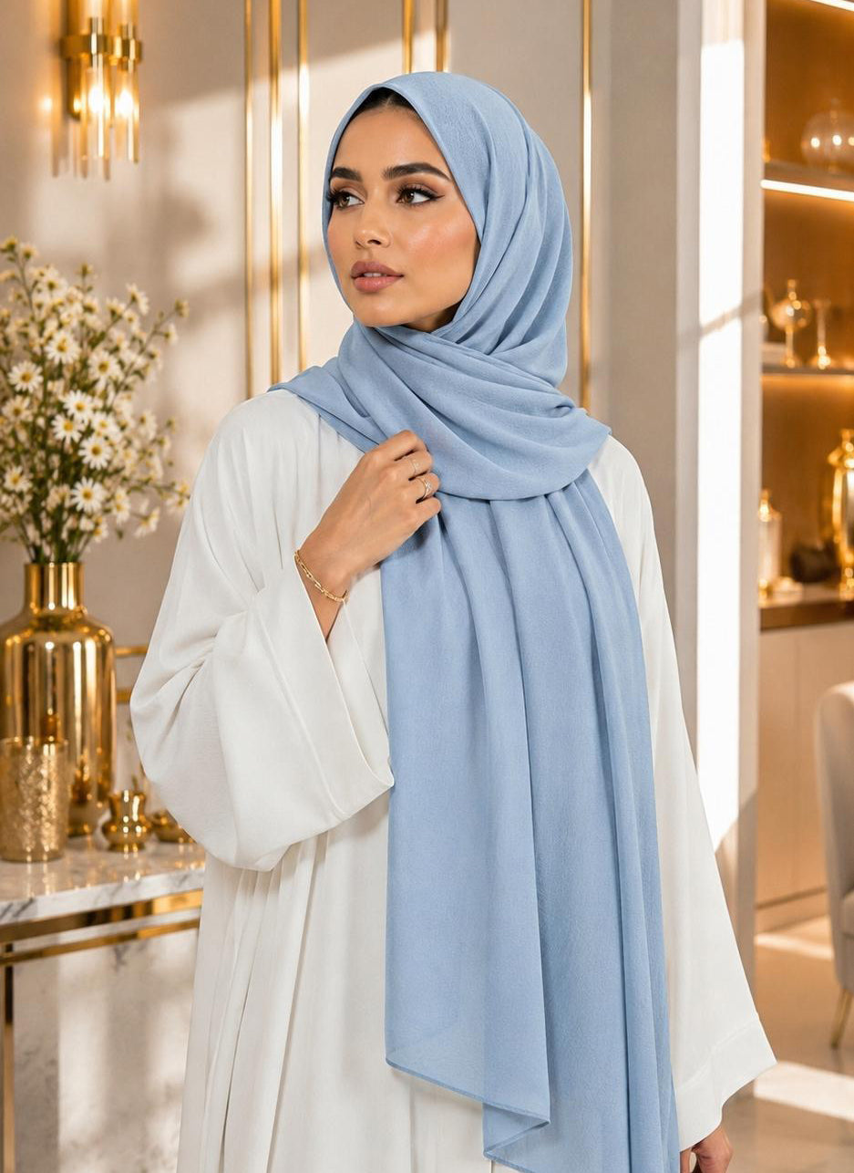 Premium Chiffon Hijab 250 x 75 cm – Leicht, Fließend & Elegant | 66 Farben