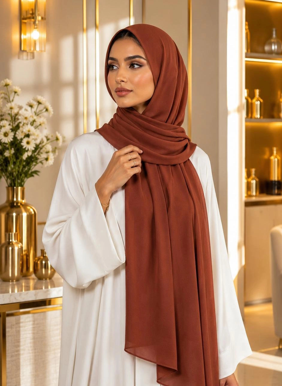 Premium Chiffon Hijab 250 x 75 cm – Leicht, Fließend & Elegant | 66 Farben