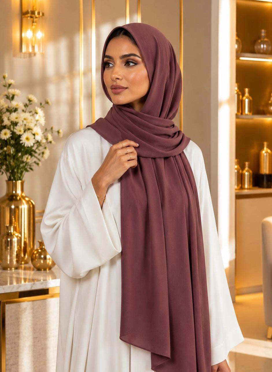 Premium Chiffon Hijab 250 x 75 cm – Leicht, Fließend & Elegant | 66 Farben