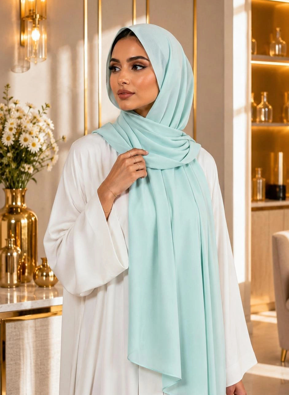 Premium Chiffon Hijab 250 x 75 cm – Leicht, Fließend & Elegant | 66 Farben