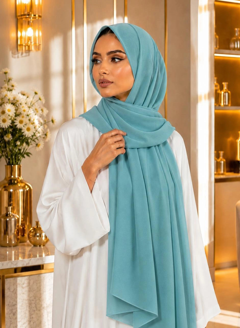 Premium Chiffon Hijab 250 x 75 cm – Leicht, Fließend & Elegant | 66 Farben