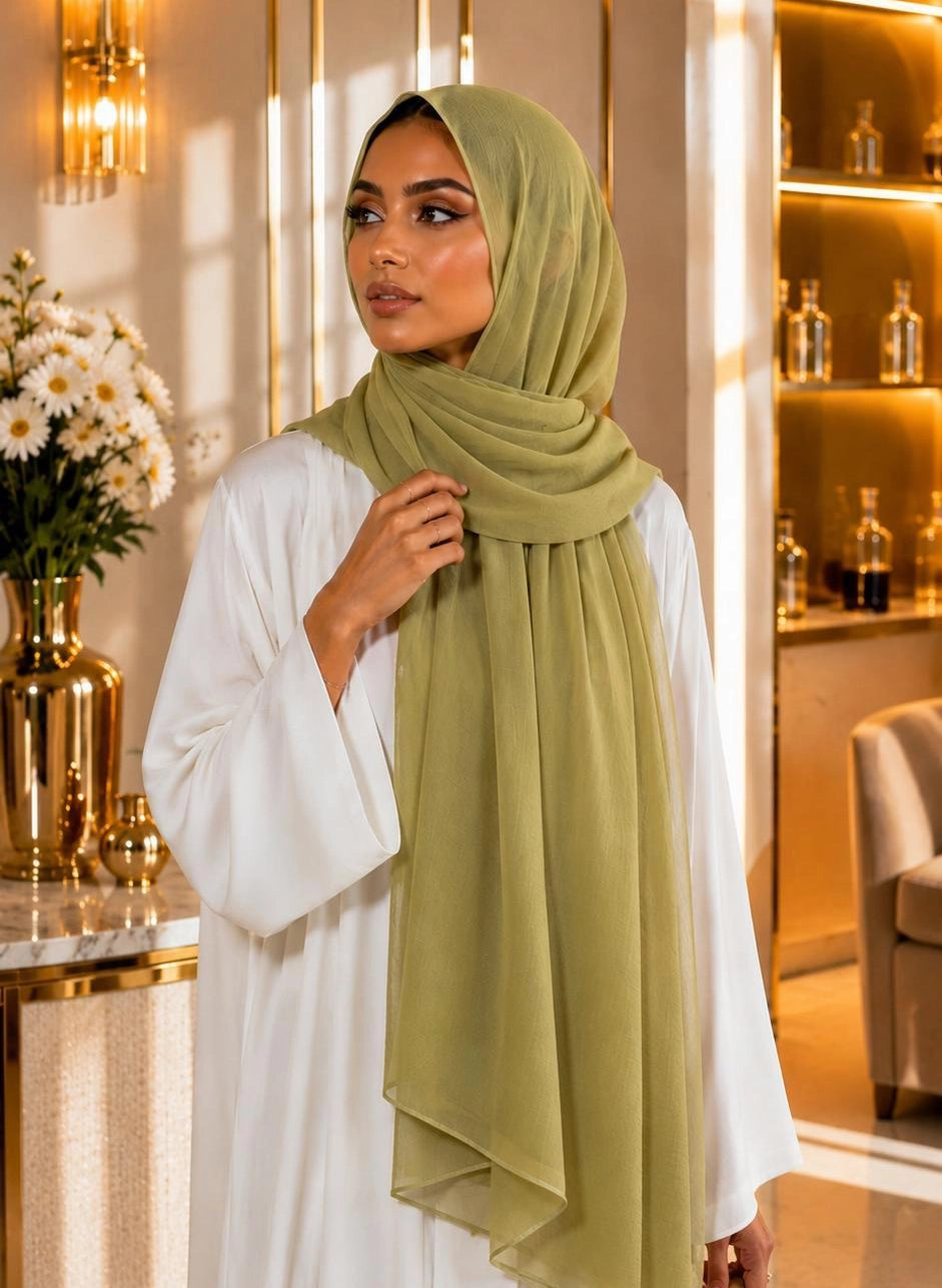 Premium Chiffon Hijab 250 x 75 cm – Leicht, Fließend & Elegant | 66 Farben