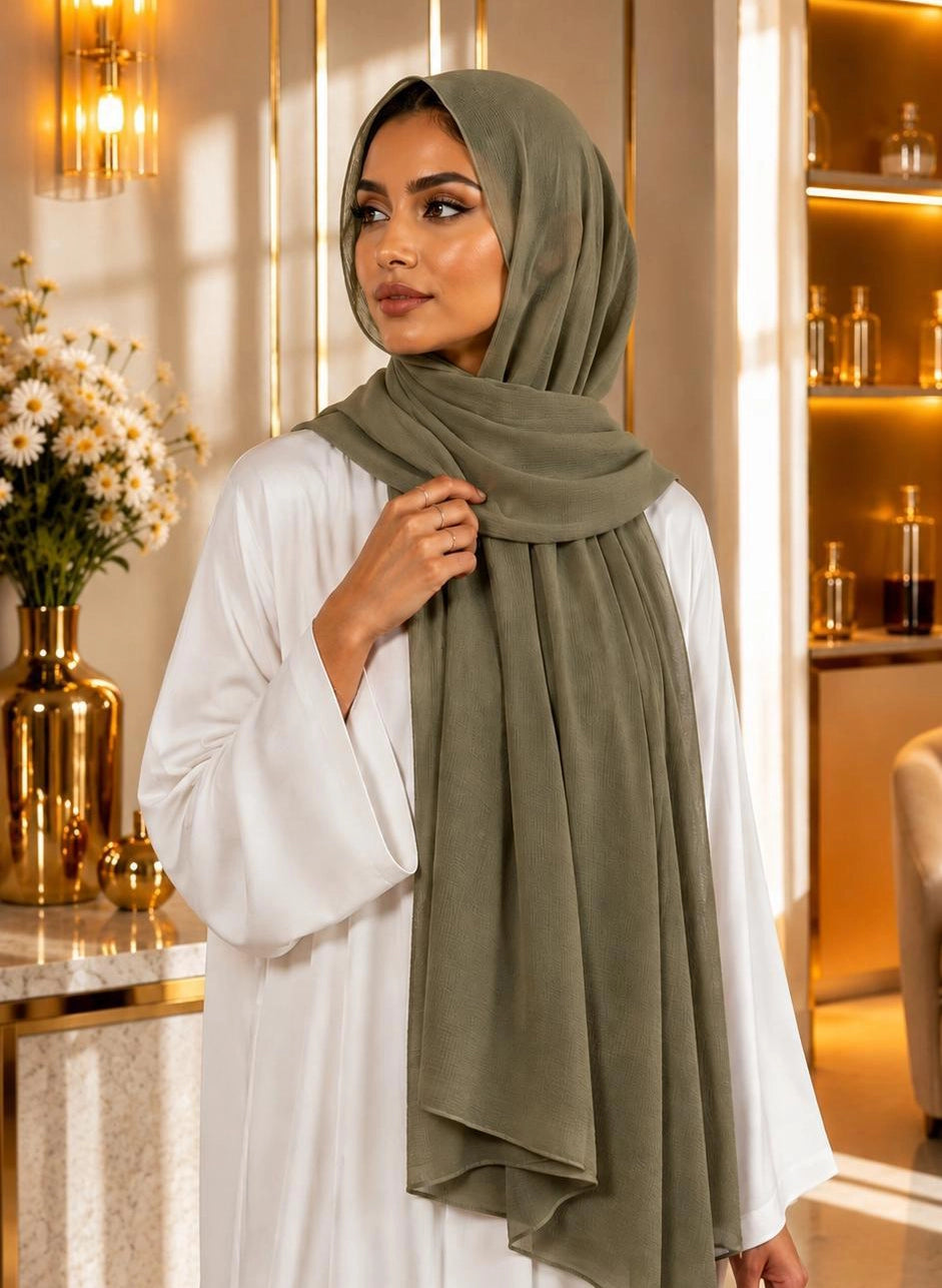 Premium Chiffon Hijab 250 x 75 cm – Leicht, Fließend & Elegant | 66 Farben