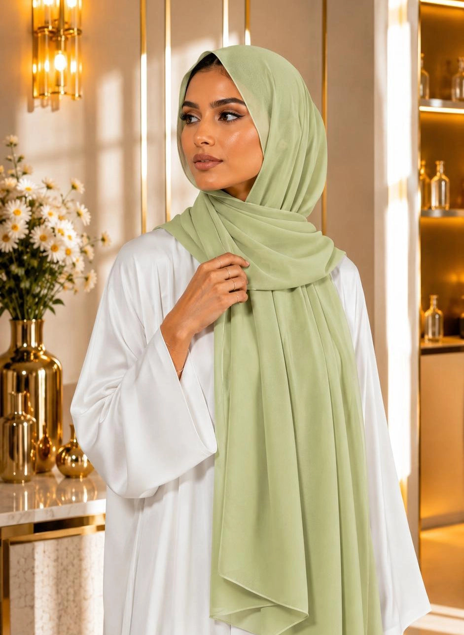 Premium Chiffon Hijab 250 x 75 cm – Leicht, Fließend & Elegant | 66 Farben
