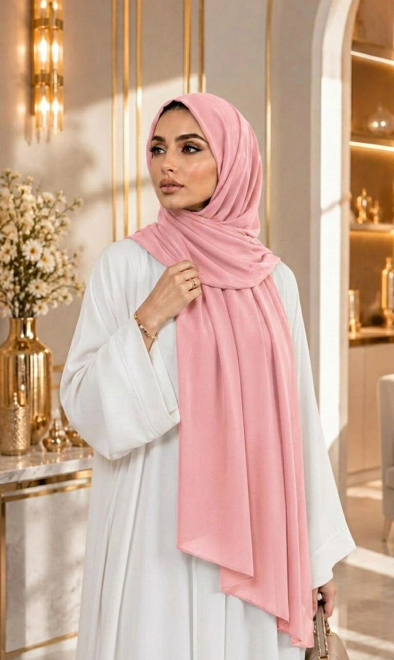 Premium Chiffon Hijab 250 x 75 cm – Leicht, Fließend & Elegant | 66 Farben
