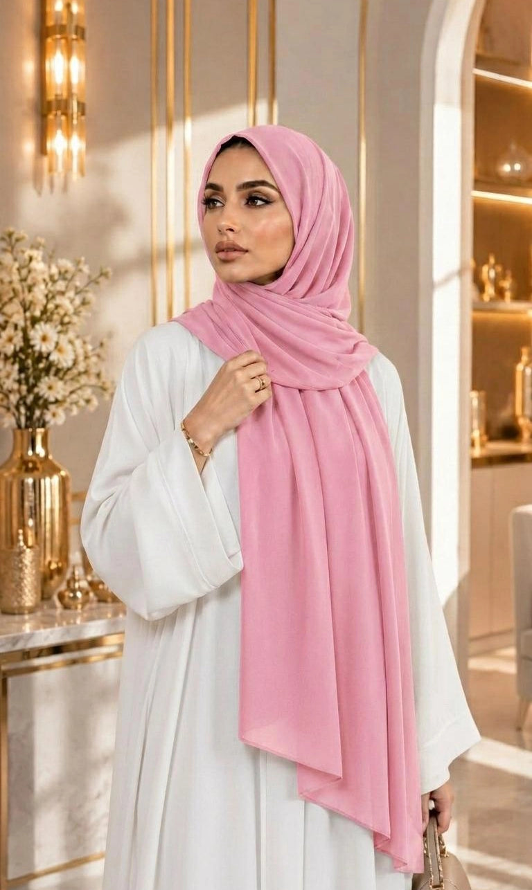 Premium Chiffon Hijab 250 x 75 cm – Leicht, Fließend & Elegant | 66 Farben