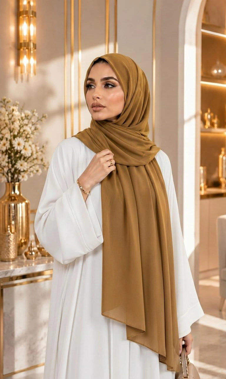 Premium Chiffon Hijab 250 x 75 cm – Leicht, Fließend & Elegant | 66 Farben