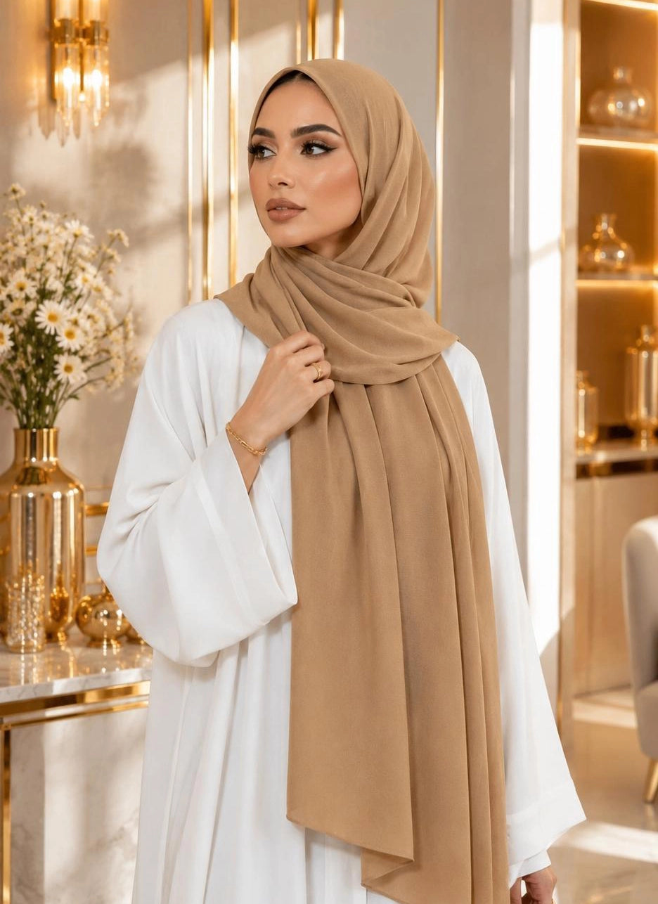 Premium Chiffon Hijab 250 x 75 cm – Leicht, Fließend & Elegant | 66 Farben