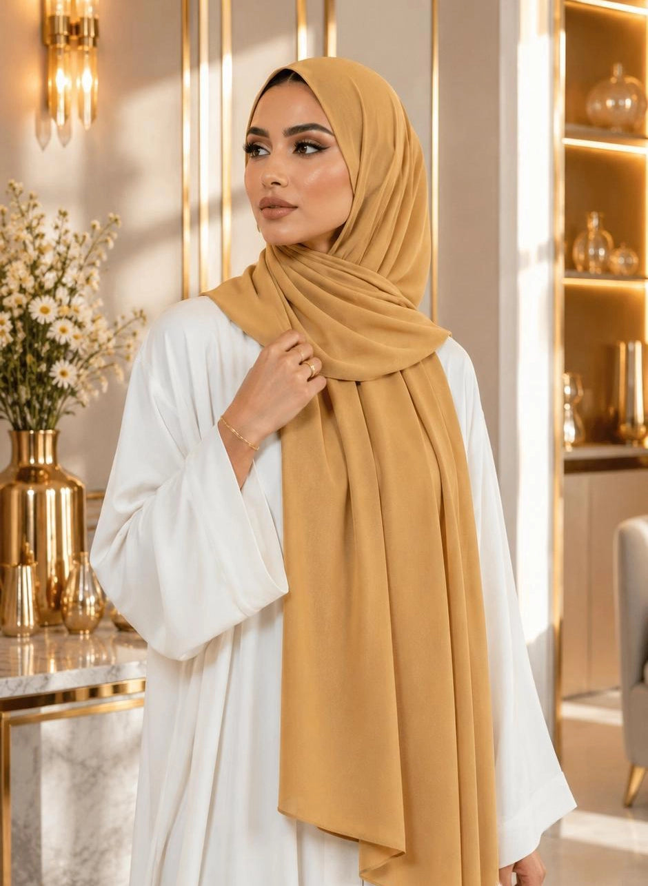 Premium Chiffon Hijab 250 x 75 cm – Leicht, Fließend & Elegant | 66 Farben