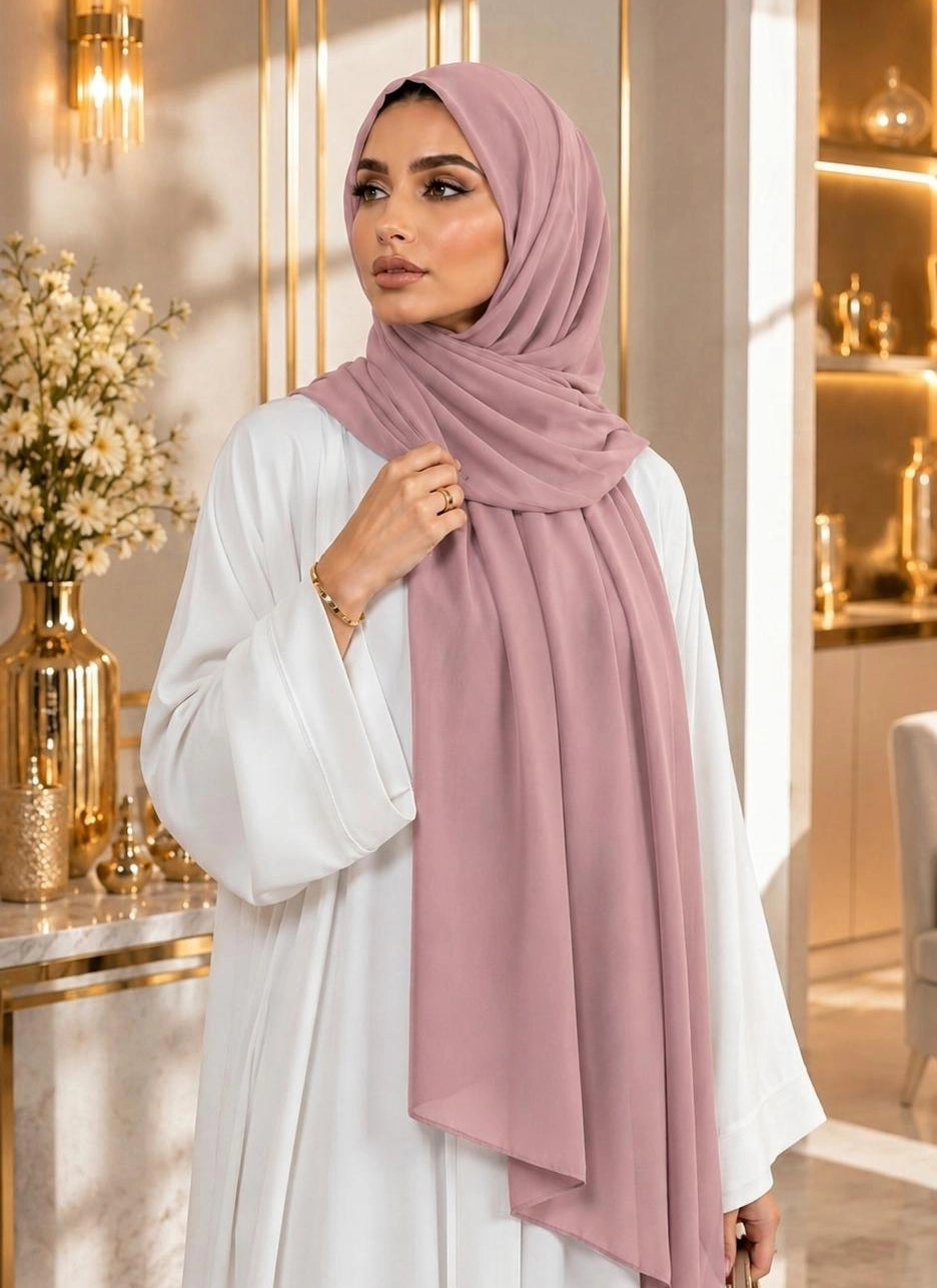 Premium Chiffon Hijab 250 x 75 cm – Leicht, Fließend & Elegant | 66 Farben