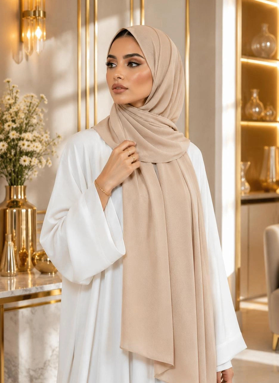 Premium Chiffon Hijab 250 x 75 cm – Leicht, Fließend & Elegant | 66 Farben