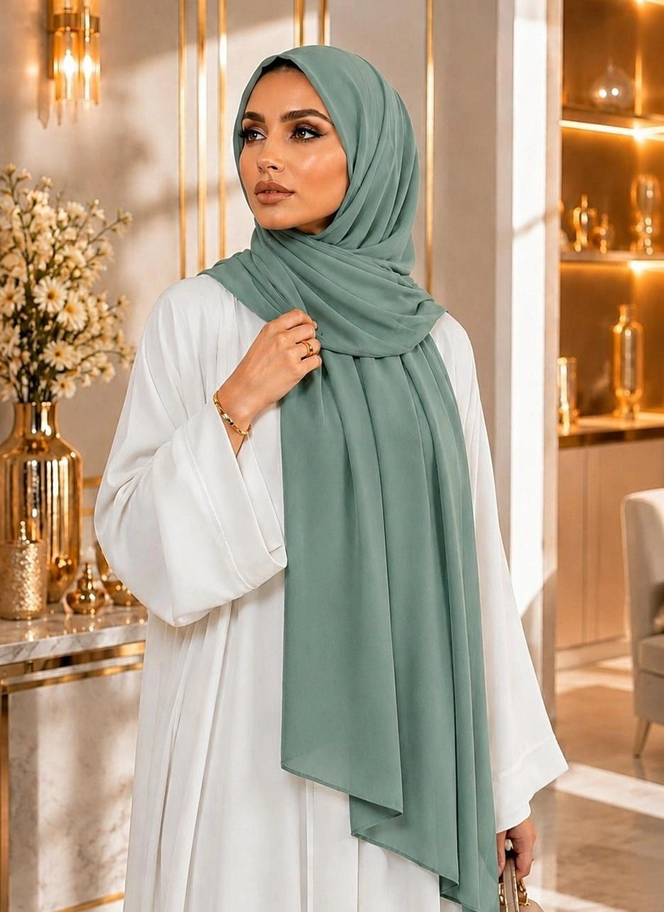 Premium Chiffon Hijab 250 x 75 cm – Leicht, Fließend & Elegant | 66 Farben