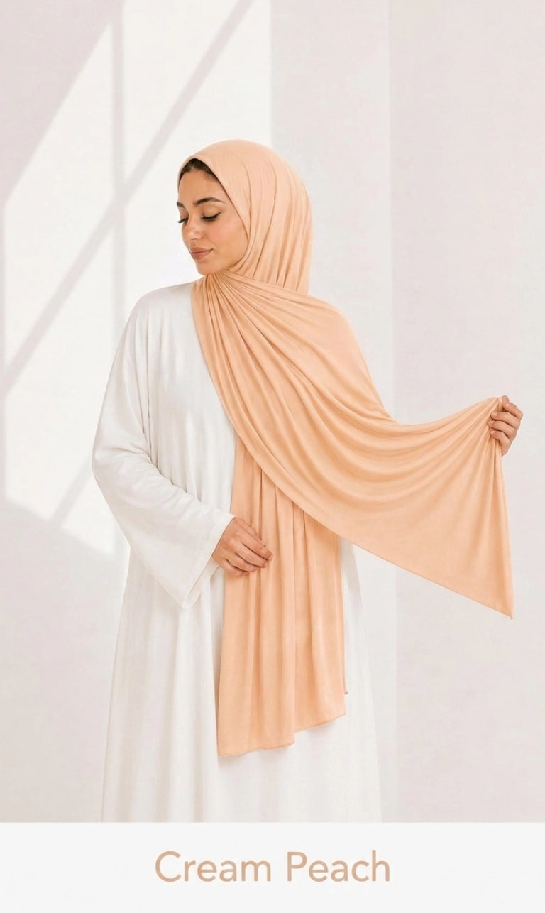 Premium Jersey Hijab 200 x 72 cm – Weich, Elastisch & Atmungsaktiv | HIBA