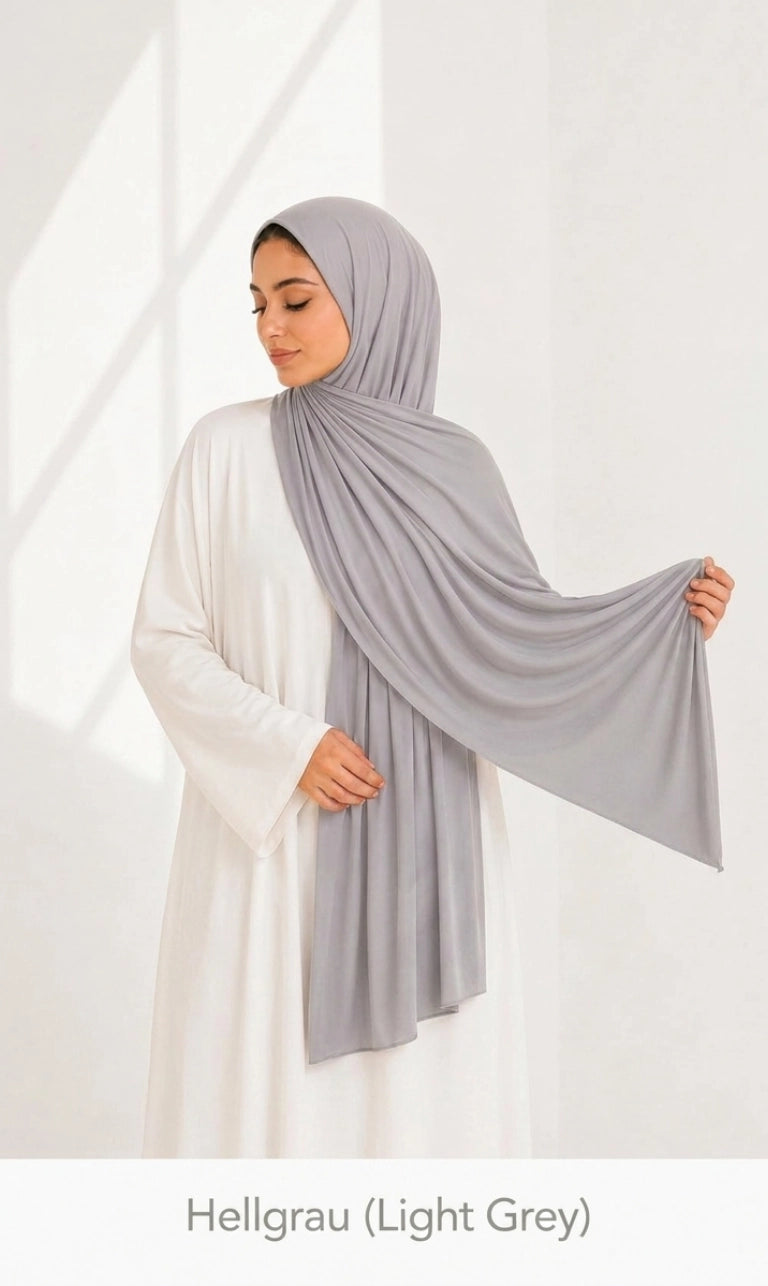 Premium Jersey Hijab 200 x 72 cm – Weich, Elastisch & Atmungsaktiv | HIBA