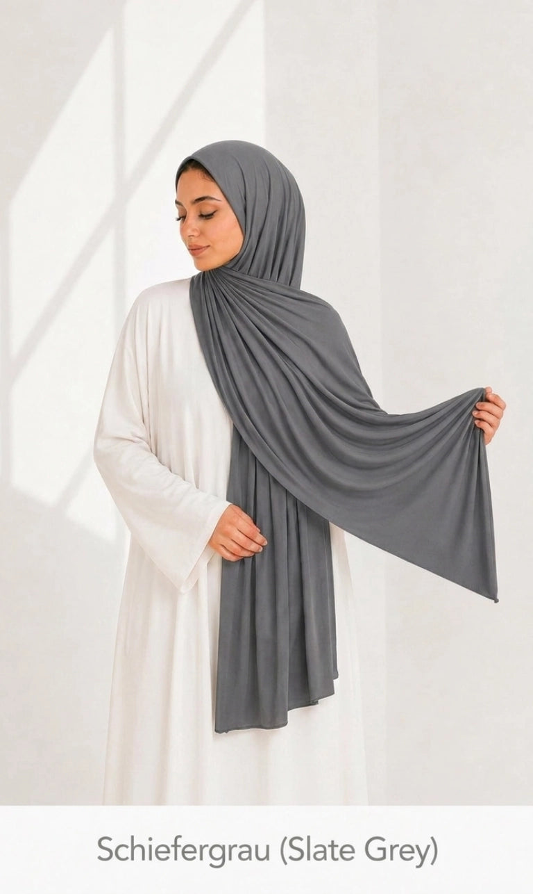 Premium Jersey Hijab 200 x 72 cm – Weich, Elastisch & Atmungsaktiv | HIBA