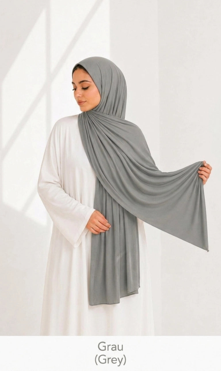 Premium Jersey Hijab 200 x 72 cm – Weich, Elastisch & Atmungsaktiv | HIBA
