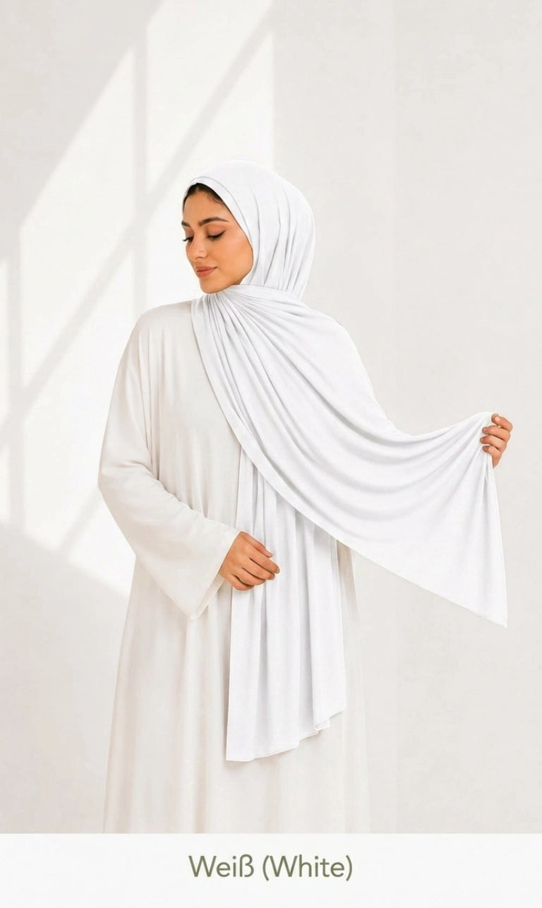 Premium Jersey Hijab 200 x 72 cm – Weich, Elastisch & Atmungsaktiv | HIBA