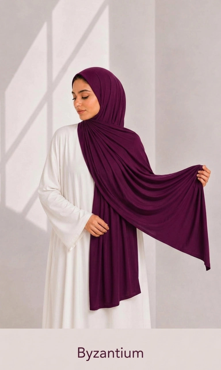 Premium Jersey Hijab 200 x 72 cm – Weich, Elastisch & Atmungsaktiv | HIBA