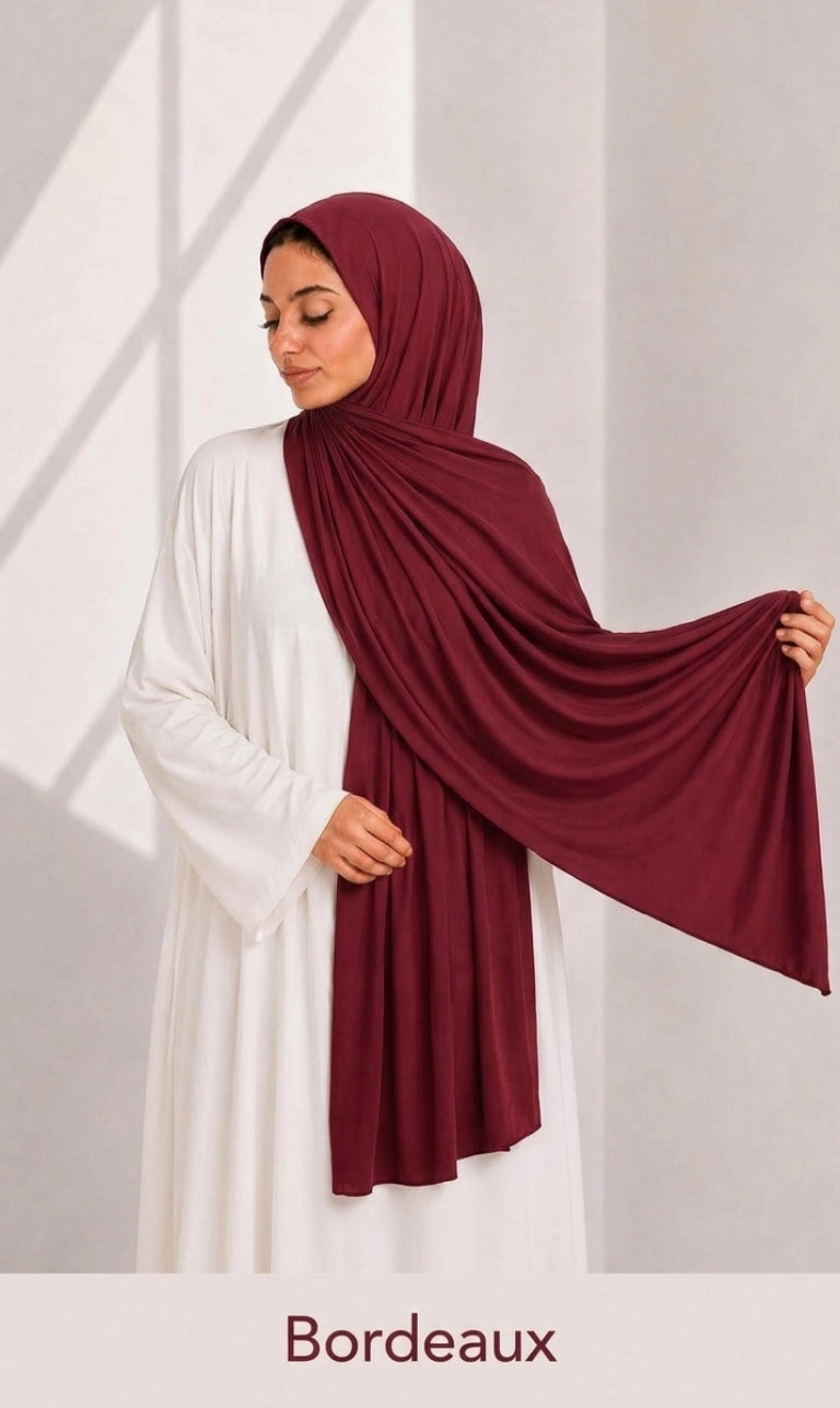 Premium Jersey Hijab 200 x 72 cm – Weich, Elastisch & Atmungsaktiv | HIBA