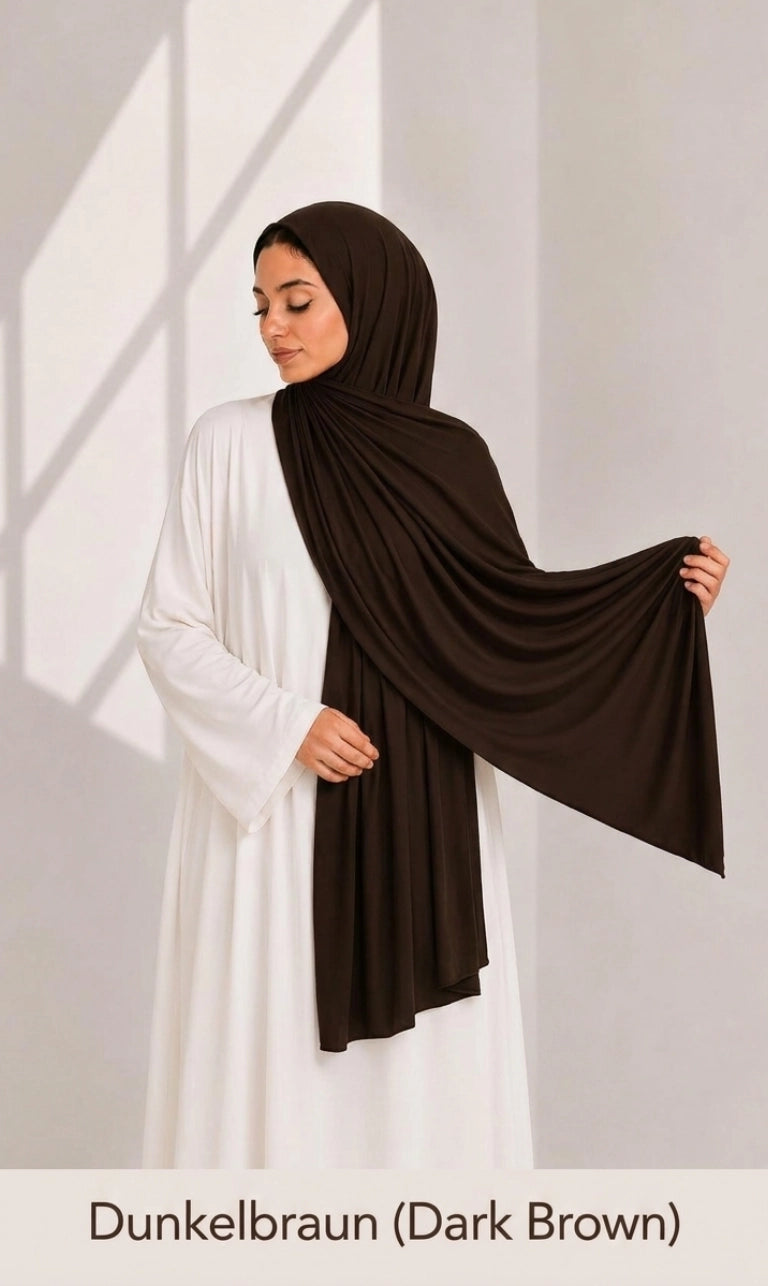 Premium Jersey Hijab 200 x 72 cm – Weich, Elastisch & Atmungsaktiv | HIBA