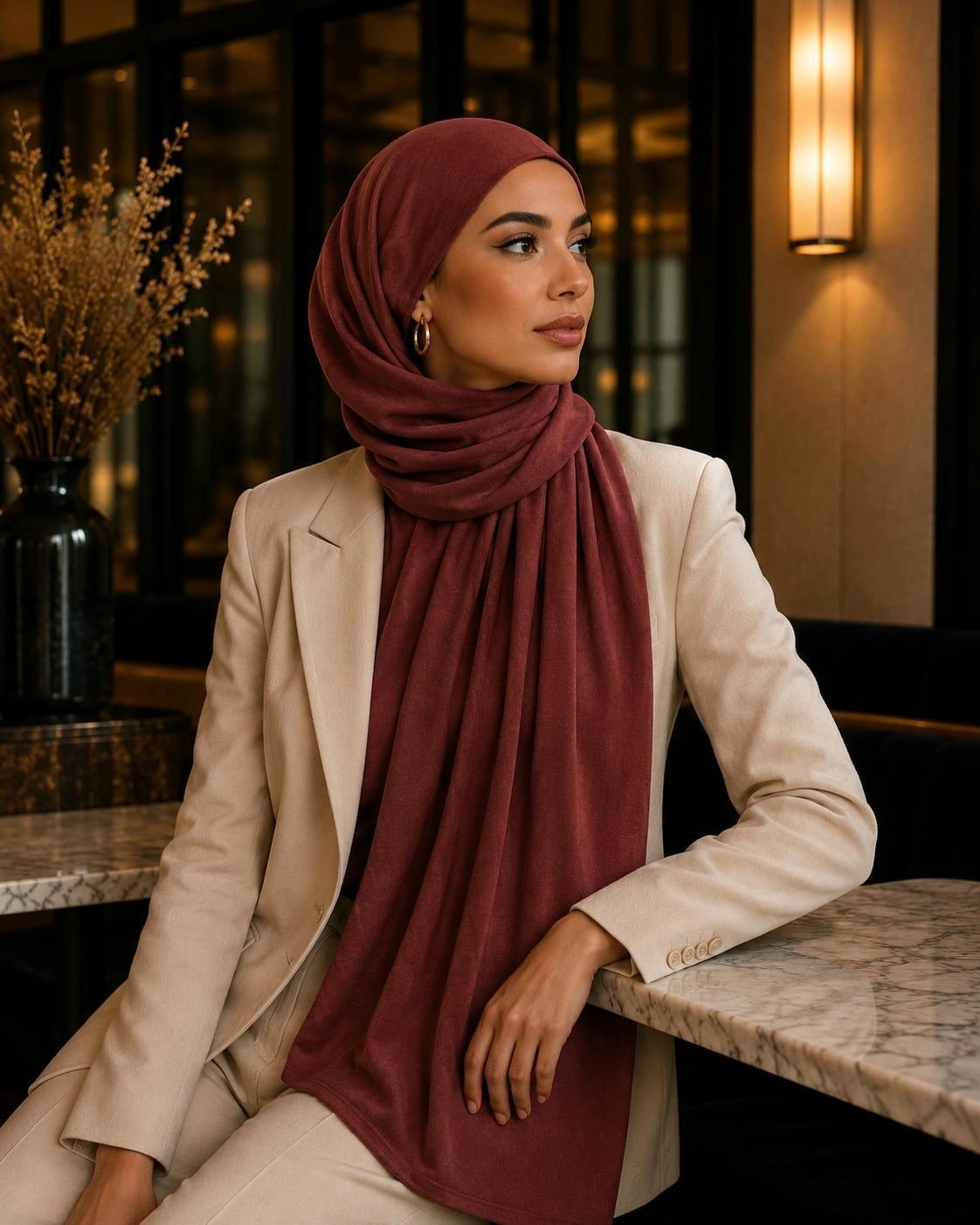 Premium Jersey Hijab 200 × 72 cm – Weich, Elastisch & Atmungsaktiv