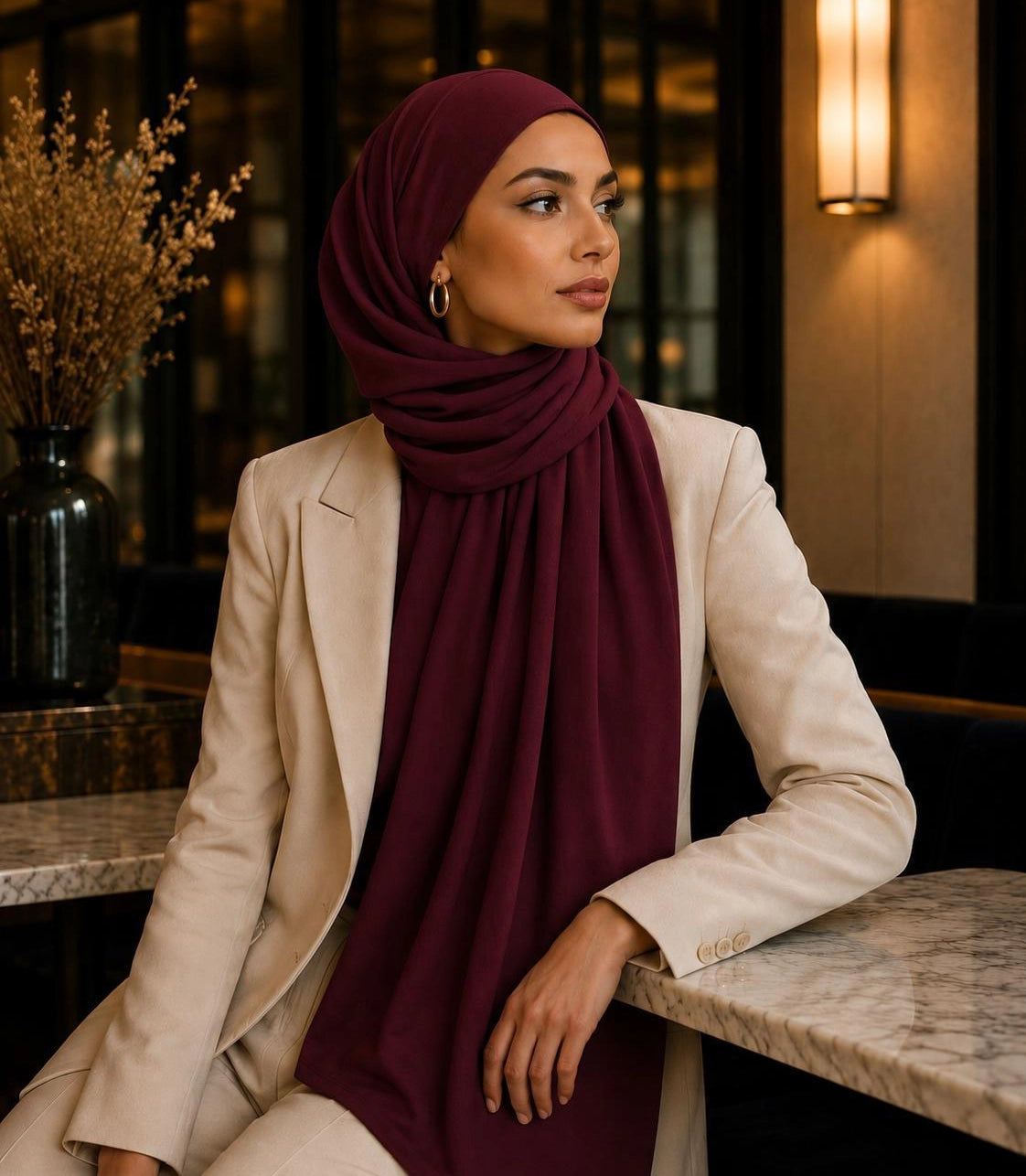Premium Jersey Hijab 200 × 72 cm – Weich, Elastisch & Atmungsaktiv