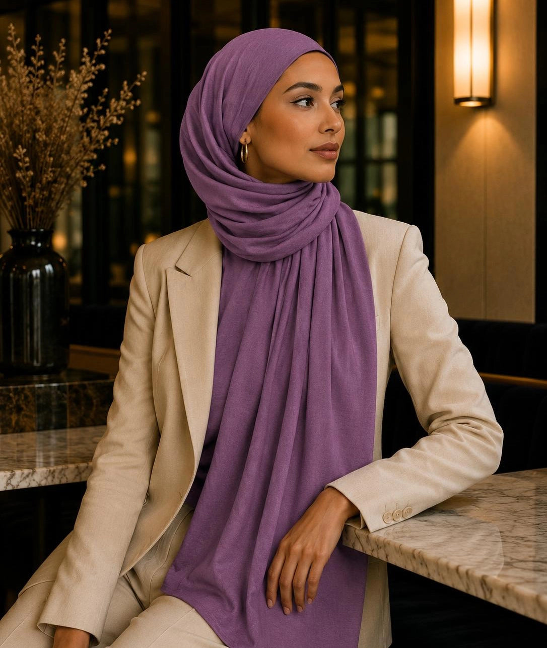 Premium Jersey Hijab 200 × 72 cm – Weich, Elastisch & Atmungsaktiv