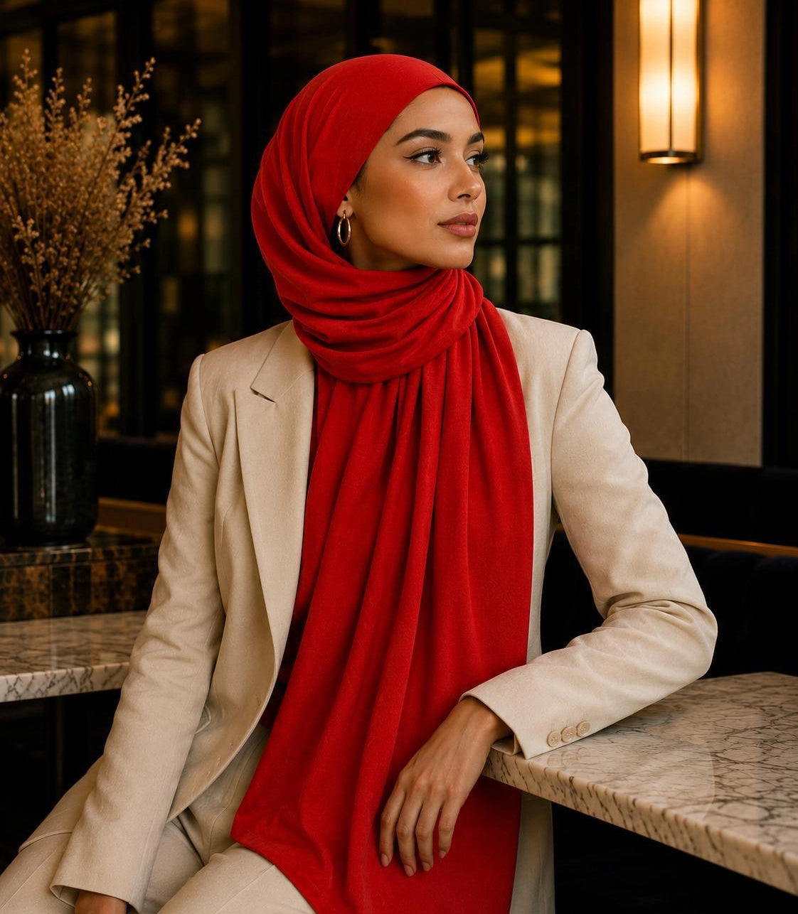 Premium Jersey Hijab 200 × 72 cm – Weich, Elastisch & Atmungsaktiv