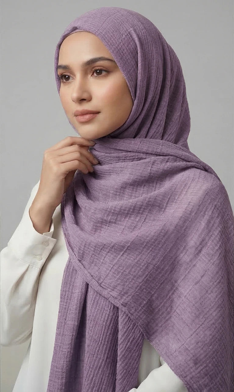 Strukturierter Hijab Schal – Leichter Moderner Kopftuch Schal für Damen | Eleganter Langer Schal (S02)