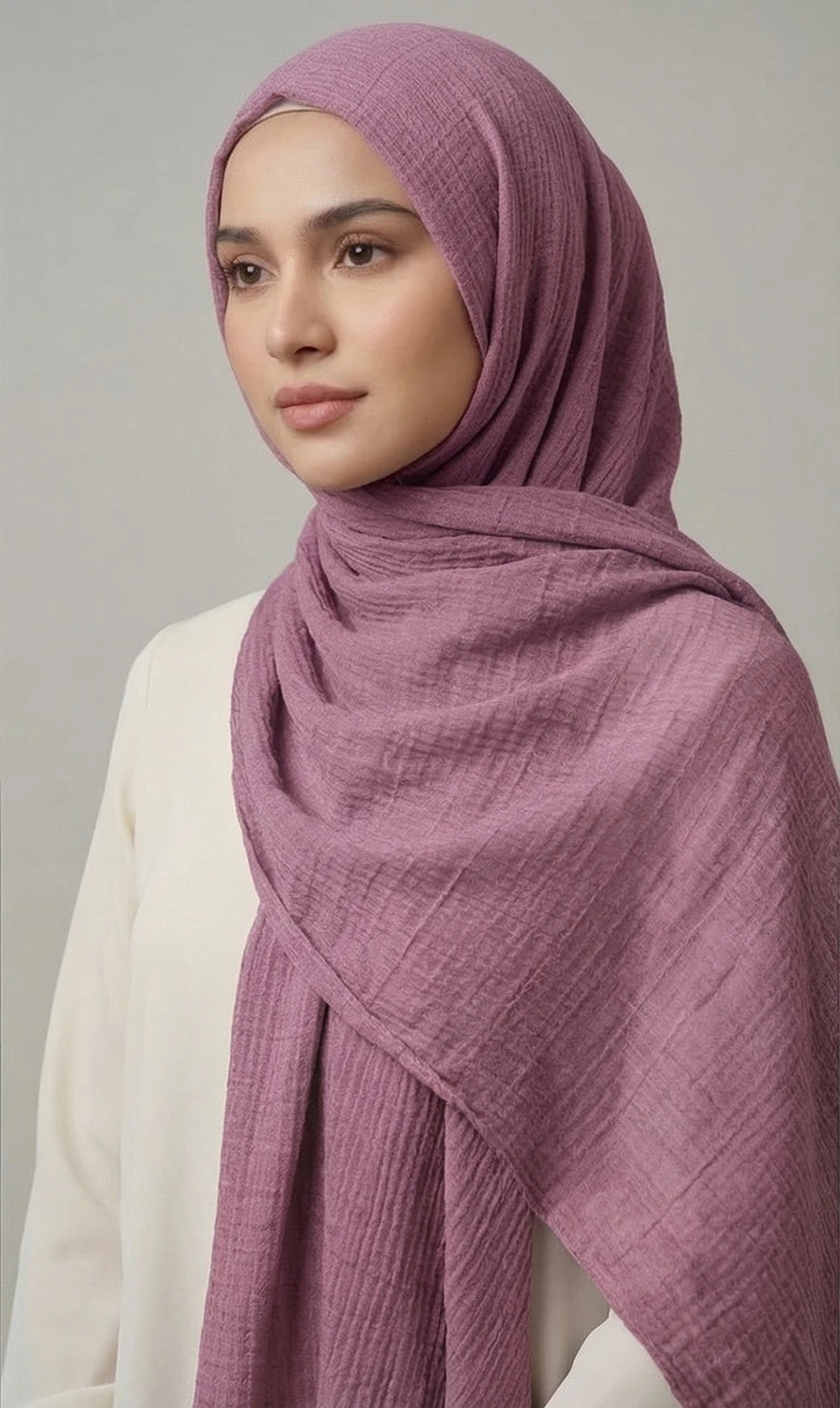 Strukturierter Hijab Schal – Leichter Moderner Kopftuch Schal für Damen | Eleganter Langer Schal (S02)