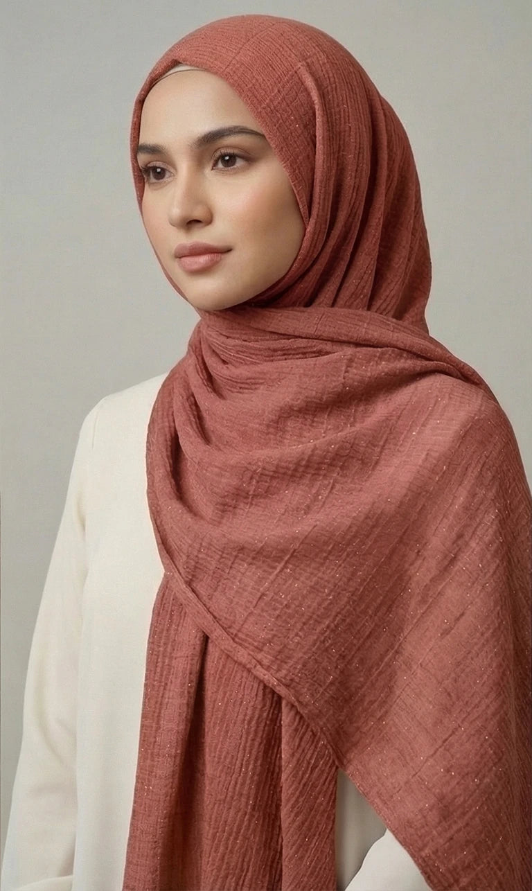 Strukturierter Hijab Schal – Leichter Moderner Kopftuch Schal für Damen | Eleganter Langer Schal (S02)