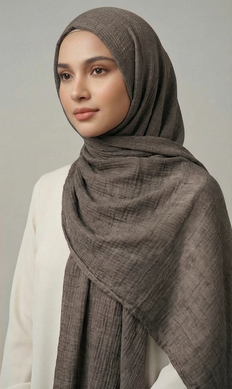 Strukturierter Hijab Schal – Leichter Moderner Kopftuch Schal für Damen | Eleganter Langer Schal (S02)