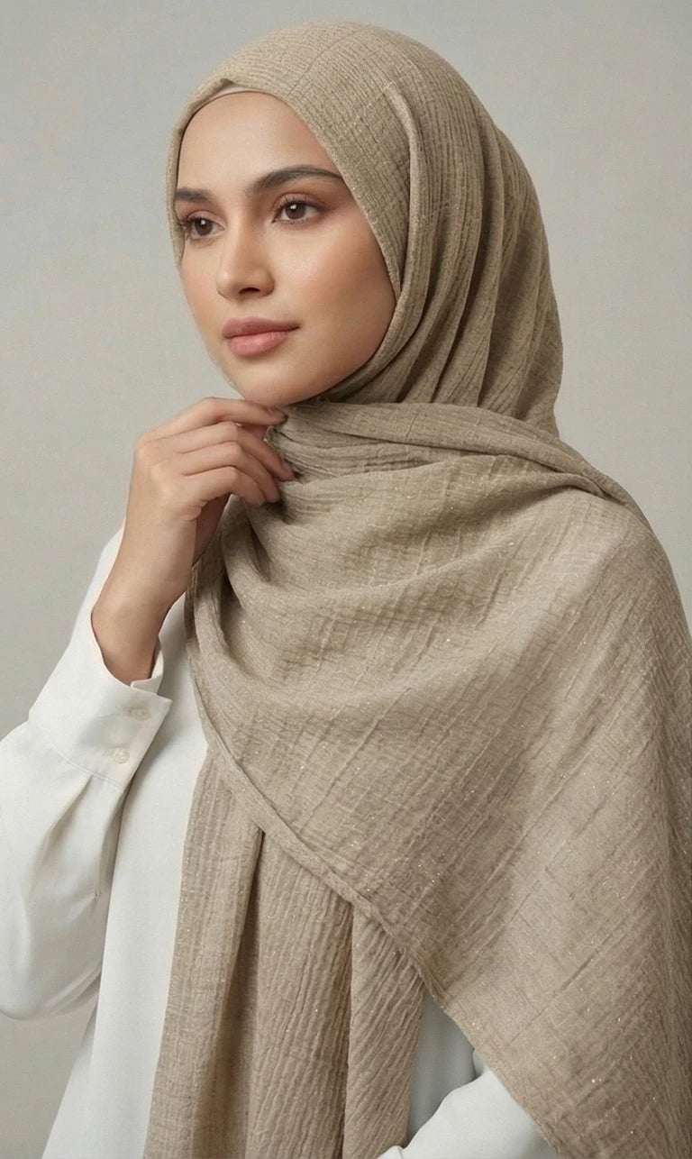 Strukturierter Hijab Schal – Leichter Moderner Kopftuch Schal für Damen | Eleganter Langer Schal (S02)