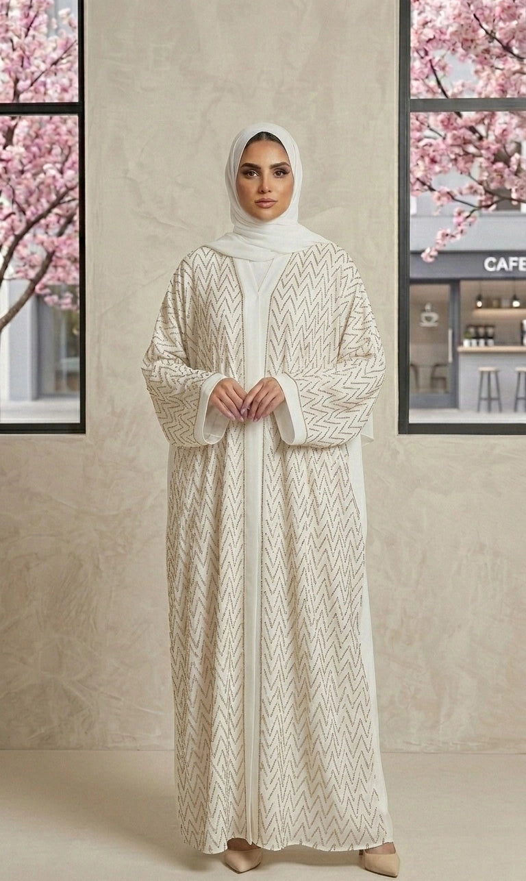 Dana Al Bayda Abaya – Butterfly Abaya mit Strassdetails