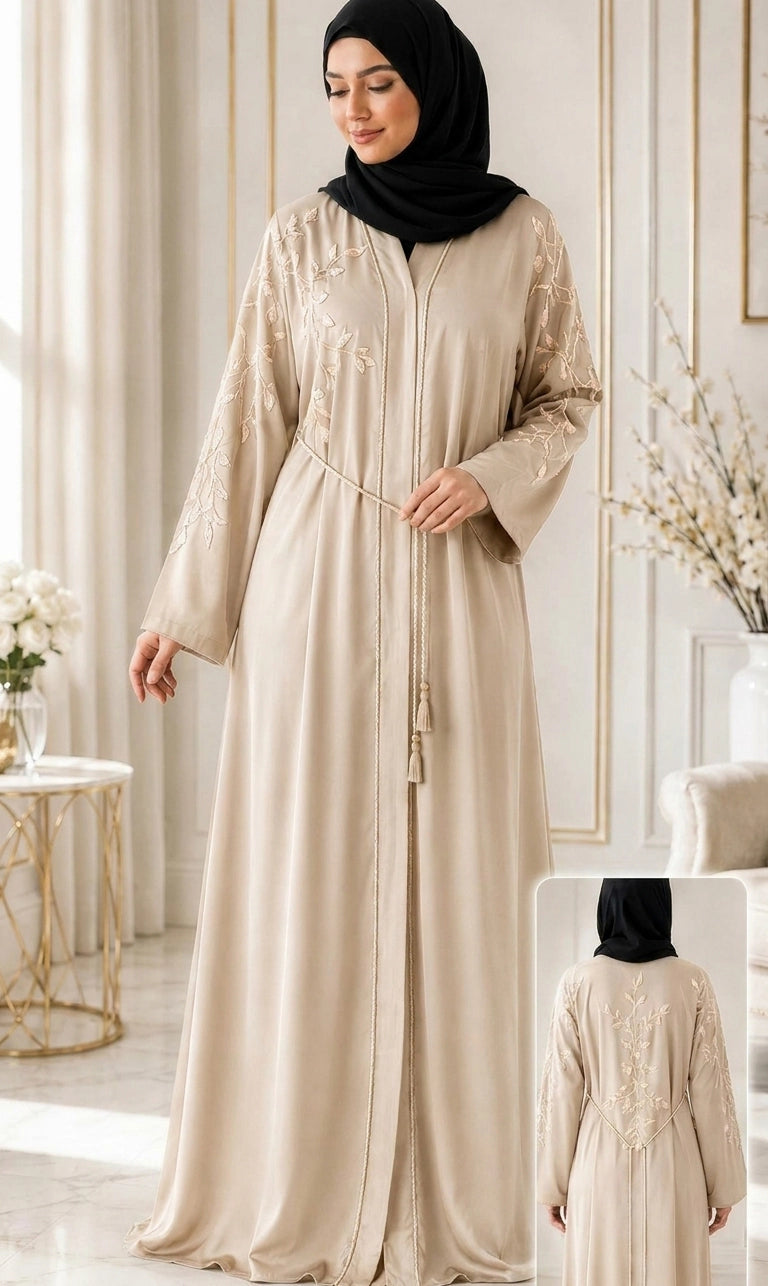 Luxury Garden Abaya – mit aufwendiger Handstickerei & edlen Strassdetails