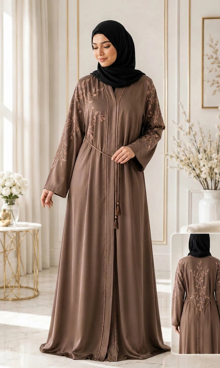Luxury Garden Abaya – mit aufwendiger Handstickerei & edlen Strassdetails