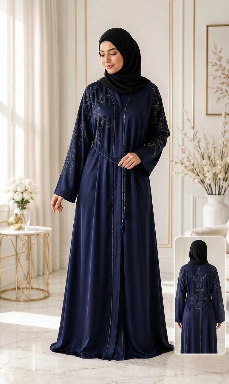 Luxury Garden Abaya – mit aufwendiger Handstickerei & edlen Strassdetails