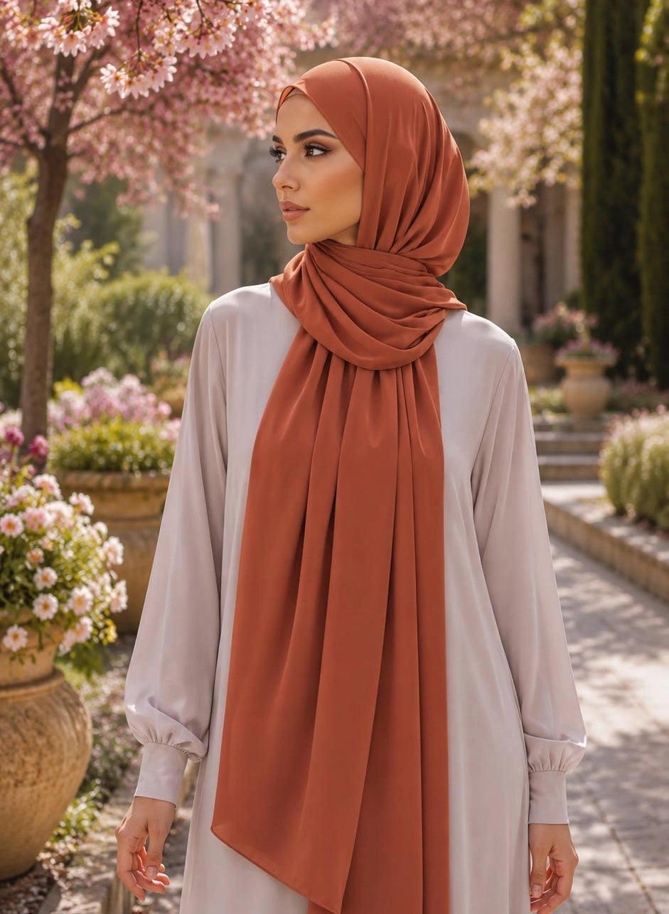 Premium Krepp Hijab – 195 x 73 cm | Leicht, Elegant & Vielseitig