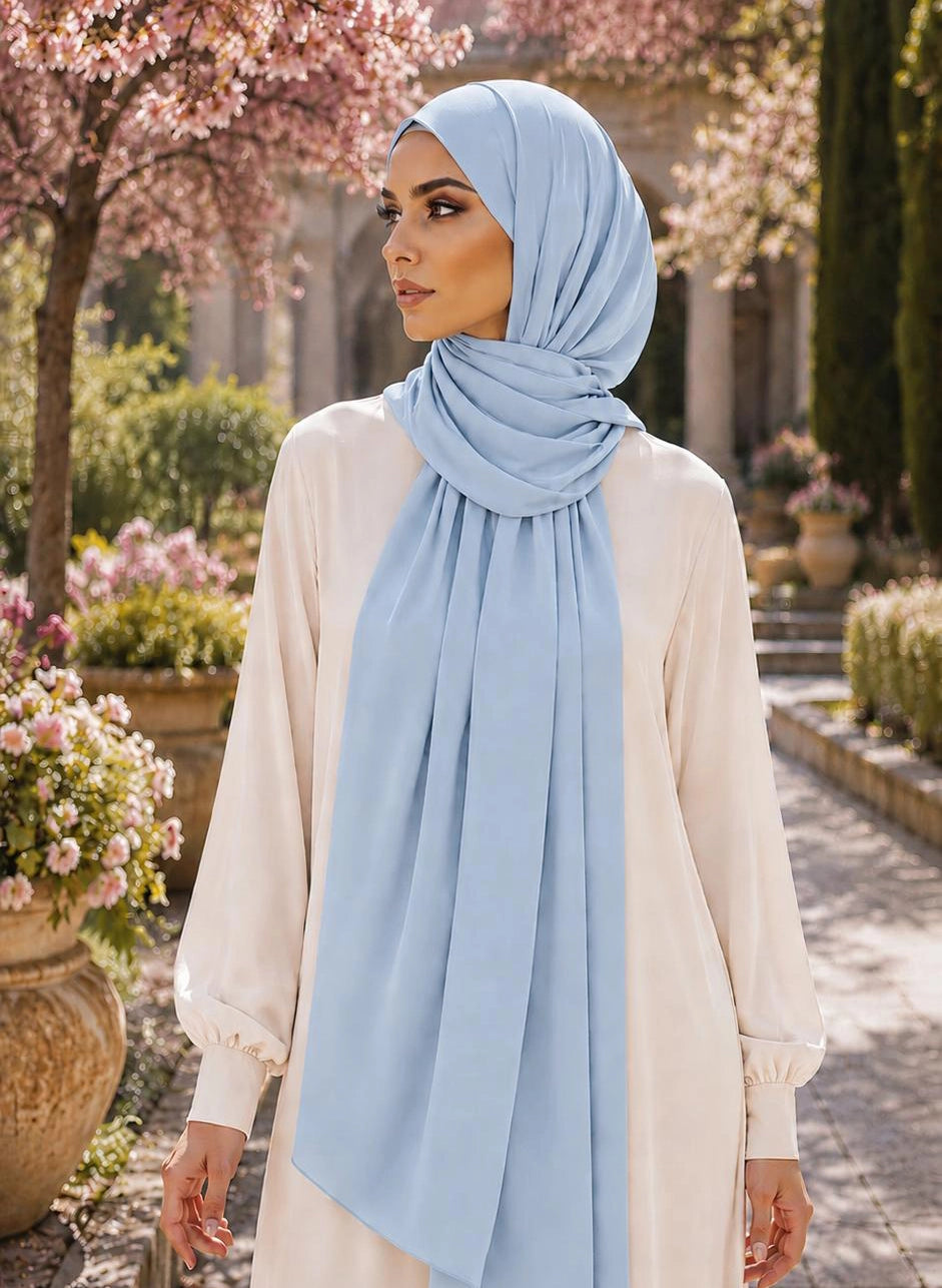 Premium Krepp Hijab – 195 x 73 cm | Leicht, Elegant & Vielseitig