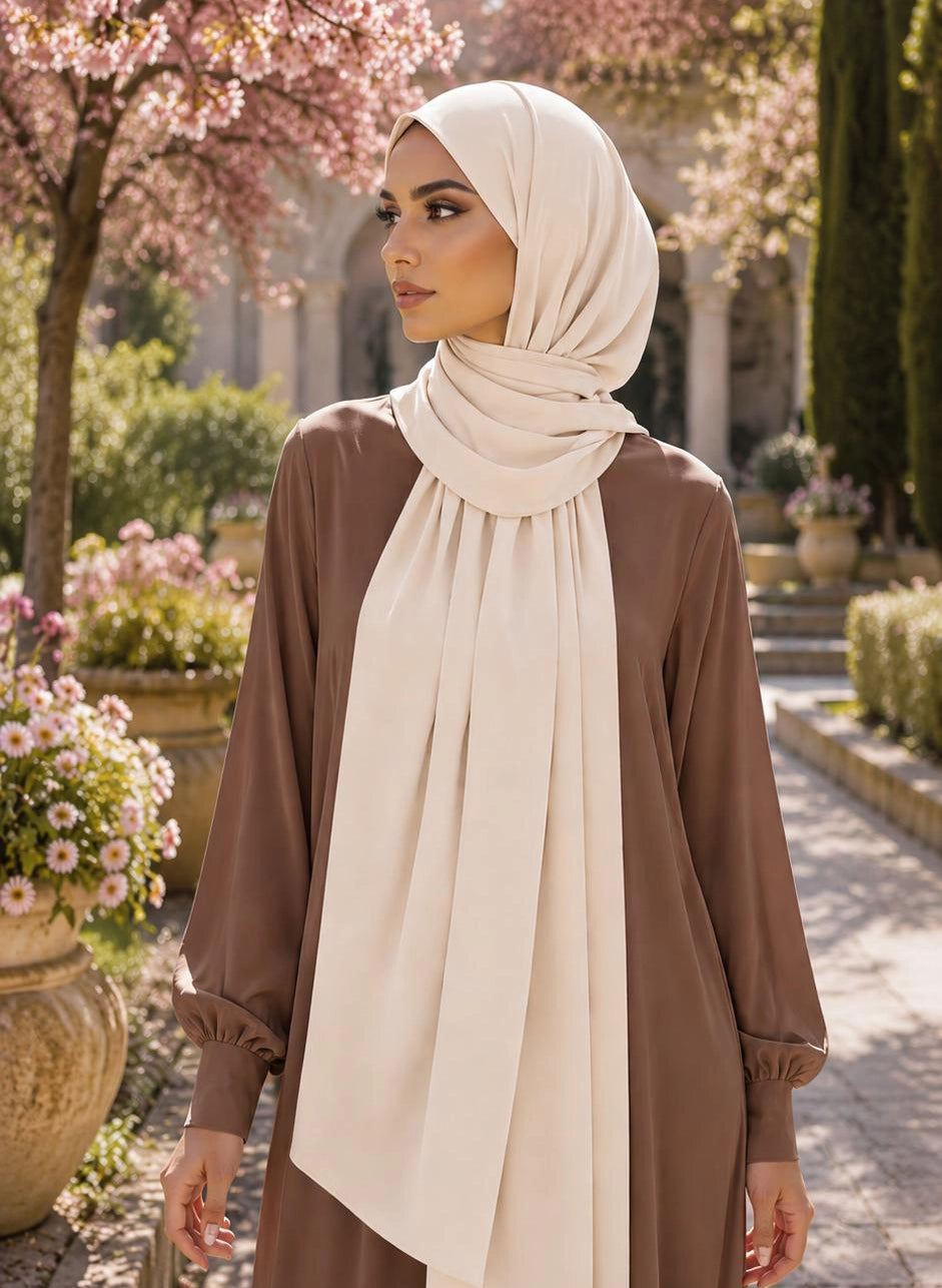 Premium Krepp Hijab – 195 x 73 cm | Leicht, Elegant & Vielseitig