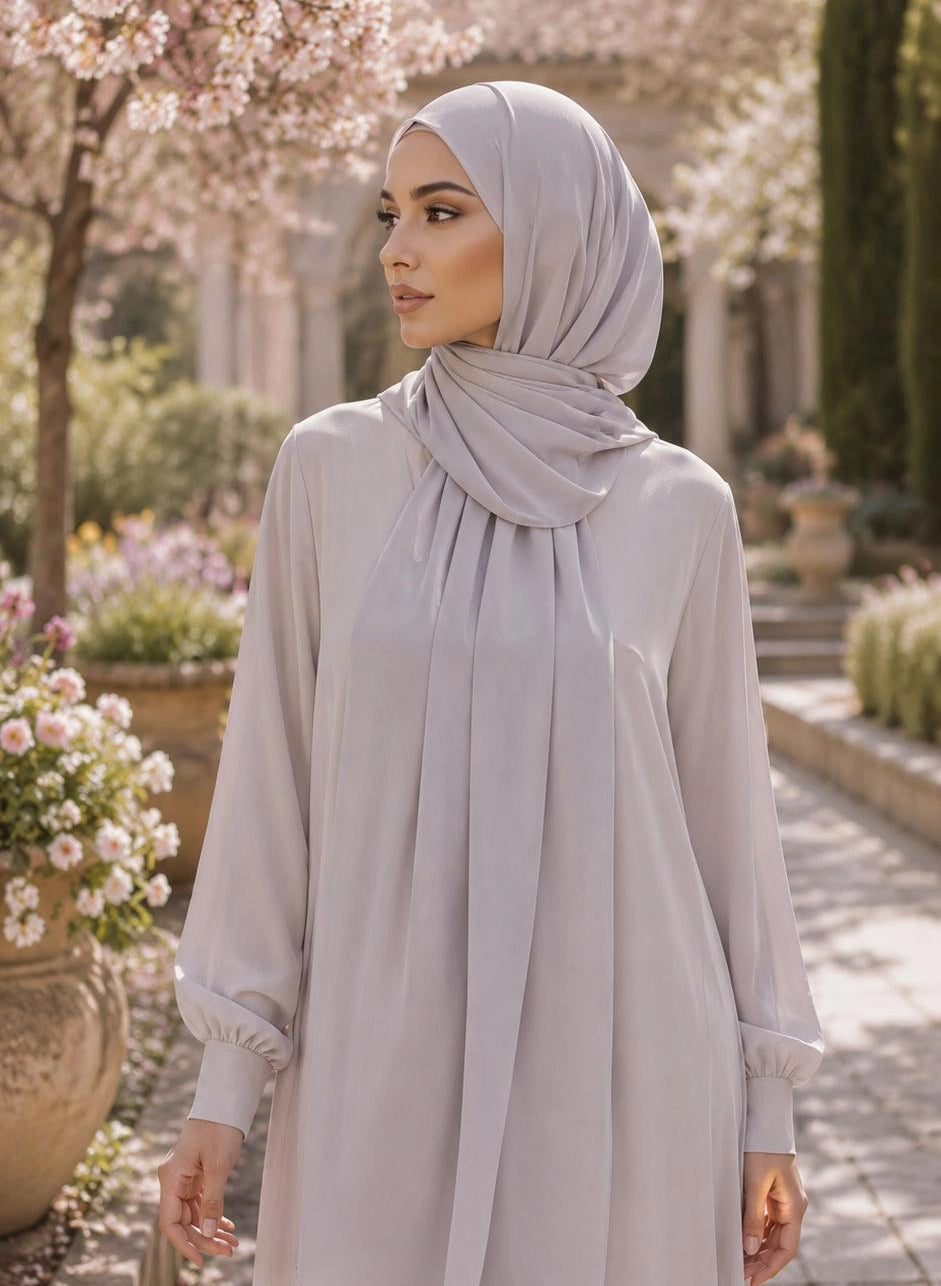 Premium Krepp Hijab – 195 x 73 cm | Leicht, Elegant & Vielseitig